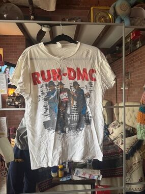 Made Worn RUN-DMC Graphic Print White T-Shirt